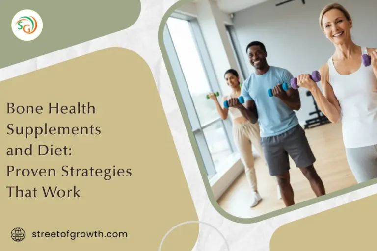 Smiling woman lifting dumbbells in a group fitness class, illustrating bone health supplements and diet strategies that work.
