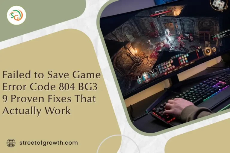 Failed to Save Game Error Code 804 BG3 troubleshooting guide with 9 proven fixes.