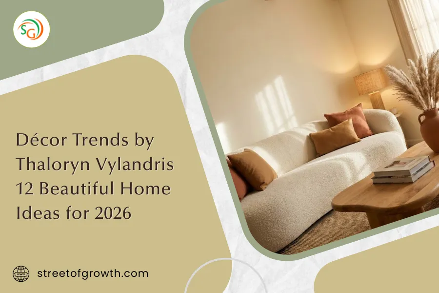 Warm minimalist living room with a cream sofa and pampas grass, illustrating décor trends by Thaloryn Vylandris and 12 home ideas for 2026.